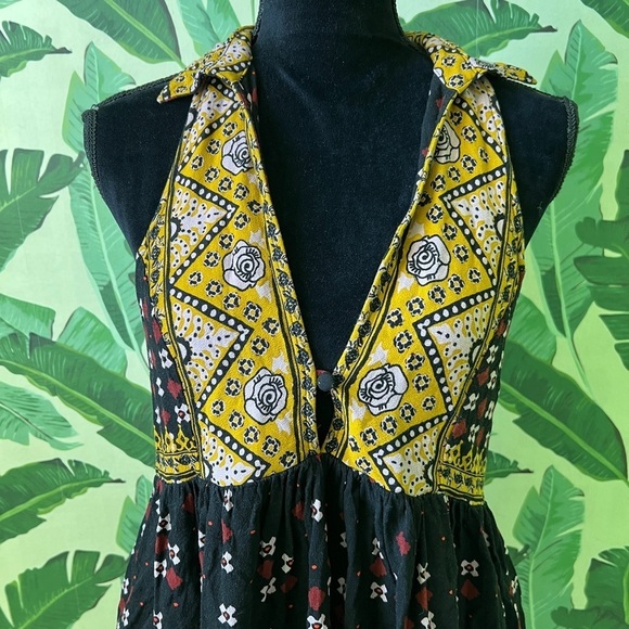 Free People Charlotte Sleeveless Top Boho Floral Tank Blouse Size M - Picture 4 of 7